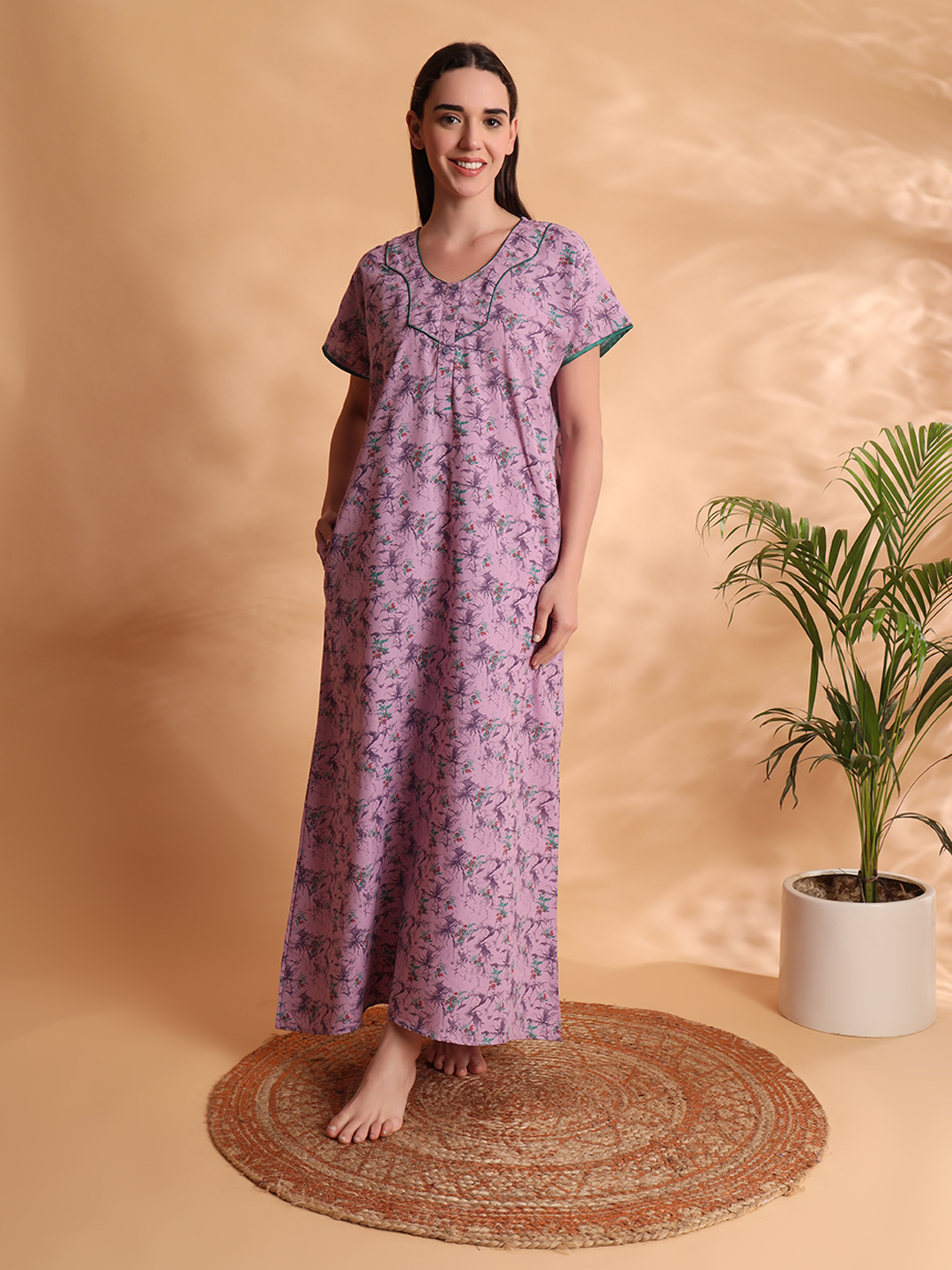 G4Girl Cotton Printed Nighty for Womens/Girls (BOOM) - Image 4